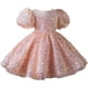 thumbnail image 3 of Vestidos cortos de desfile de lentejuelas para niñas, vestido de fiesta para niña con hombros descubiertos, color plateado y blanco, 3 of 5