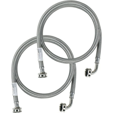60" SS WASH MACH HOSE 2PK