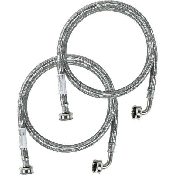 60" SS WASH MACH HOSE 2PK