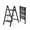Black, variant on 3 Step Ladder Folding Step Stool Black with Wide Anti-Slip Pedals,Aluminum Portable Lightweight Ladder for Home, Kitchen, Office,330Ibs