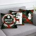 thumbnail image 3 of Bobasndm Christmas Plaid Throw Pillow Cover 18"x18" Winter Cushion Covers for Couch Sofa,Christmas Theme Series Letter Print Pillow Cover for Home Christmas Party Decoration, 3 of 9