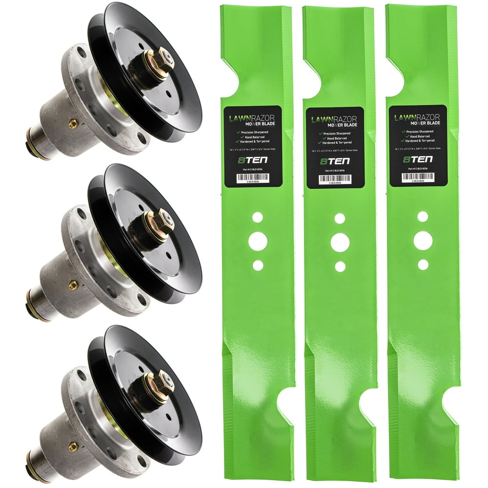 8TEN Spindle Notched AirLift Blade Kit for Exmark Lazer Z HP 1031105