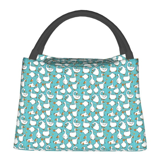Fotbe Cartoon Funny Goose Bolsa Térmica Portátil con Estampado, Bolsa de Entrega de Alimentos Aislada, Bolsa Reutilizable de Gran Capacidad para Comidas y Supermercado