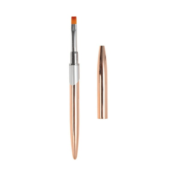 Unique Bargains 1 Pc Flat Nail Brush for Home DIY Rose Gold Tone Silver Tone