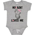 thumbnail image 3 of Inktastic My Aunt Loves Me Kitty Girls Baby Bodysuit, 3 of 5