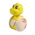 thumbnail image 3 of Dinosaurio balancín, juguete de desarrollo para bebés, ideal para jugar boca abajo, educativo y estimulante, para el desarrollo de niños pequeños (niñ Amarillo, 3 of 9