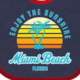 thumbnail image 4 of Inktastic Summer Enjoy the Sunshine Miami Beach Florida in Blue Boys or Girls Baby Bib, 4 of 4