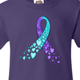 thumbnail image 4 of Inktastic Suicide Prevention Ribbon with Blue and Purple Hearts Youth T-Shirt, 4 of 5