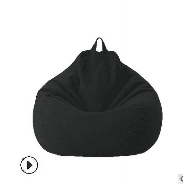 Sofá clásico Sillas Lazy Lounger Bean Bag Silla de almacenamiento Interior Exterior,Black,85*105cm