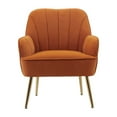 thumbnail image 2 of YesFashion Accent Chair Wide Armchair Single Sofa Upholstered Chair Solid Wood Frame Velvet Sherpa Armchair for Home, Office, Living Room, Bedroom, Lounge, 2 of 9