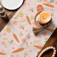 thumbnail image 4 of Table Runner - 72 Inch Long, Spring Easter Kitchen Dining Table Runner Dresser Scarves, Bunny Carrots Eggs Floral Botanical Pink Farmhouse Decor for Coffee Tables Wedding Party Banquet, 4 of 8