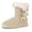 Sand, variant on Pennysue Women Fashion Winter Boots Black Mid-Calf Faux-Fur Lining Snow Boots 6M