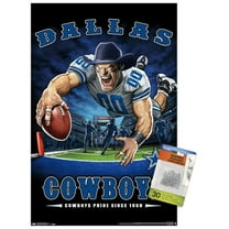 NFL Dallas Cowboys - End Zone 17 Wall Poster with Push Pins, 14.725" x 22.375"