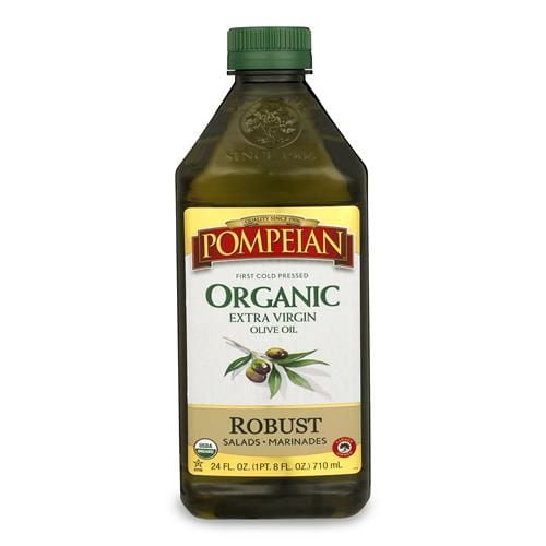 Pompeian Usda Organic Robust Extra Virgin Olive Oil, Contains Polyphenols, First Cold Pressed, Full-Bodied Flavor, Perfect For Salad Dressings & Marinades, 24 Fl. Oz - Pack of 2