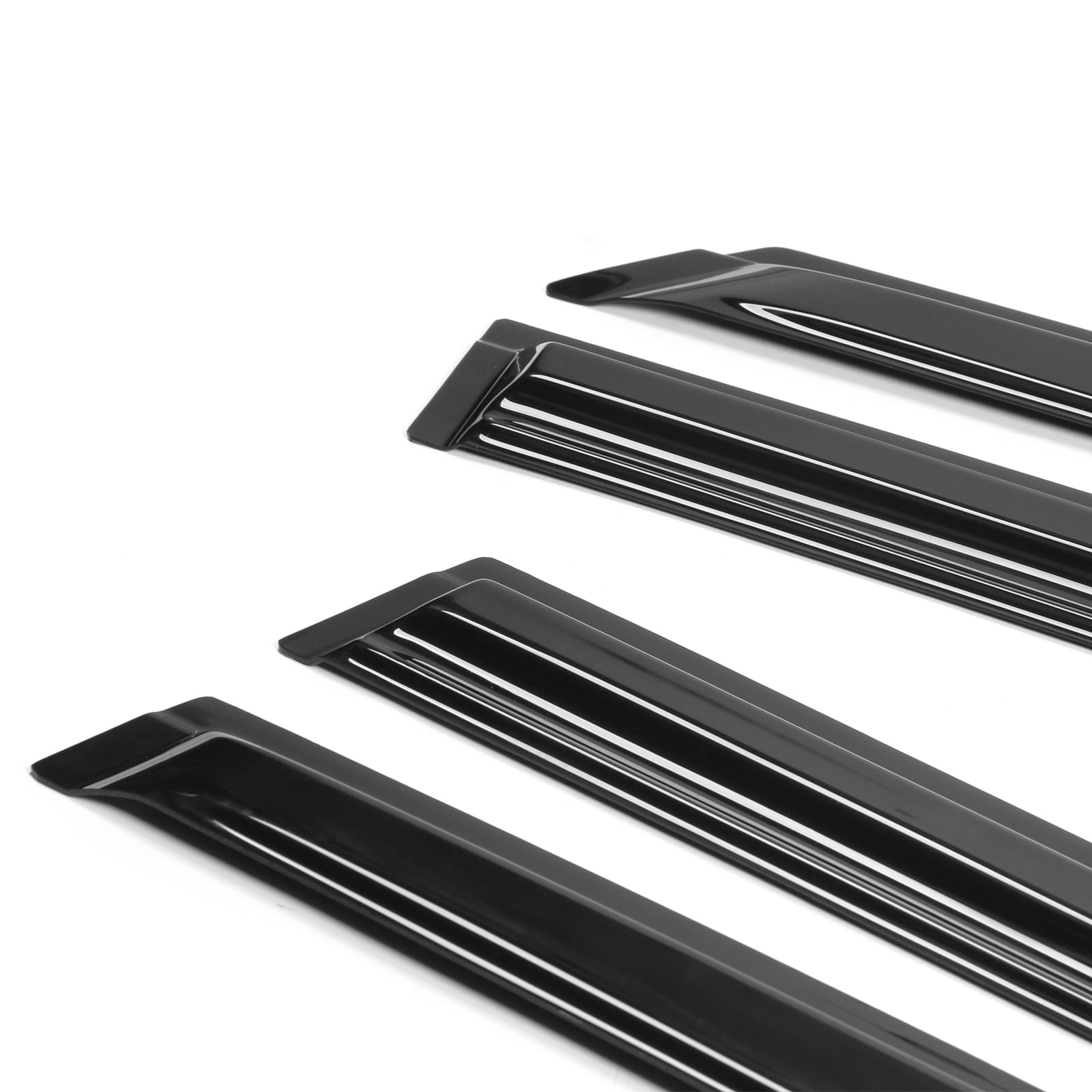 IKON MOTORSPORTS, Window Visor Compatible With 2014-2019 Toyota Highlander Vent Sun Shade Rain Guards Side Window Deflectors
