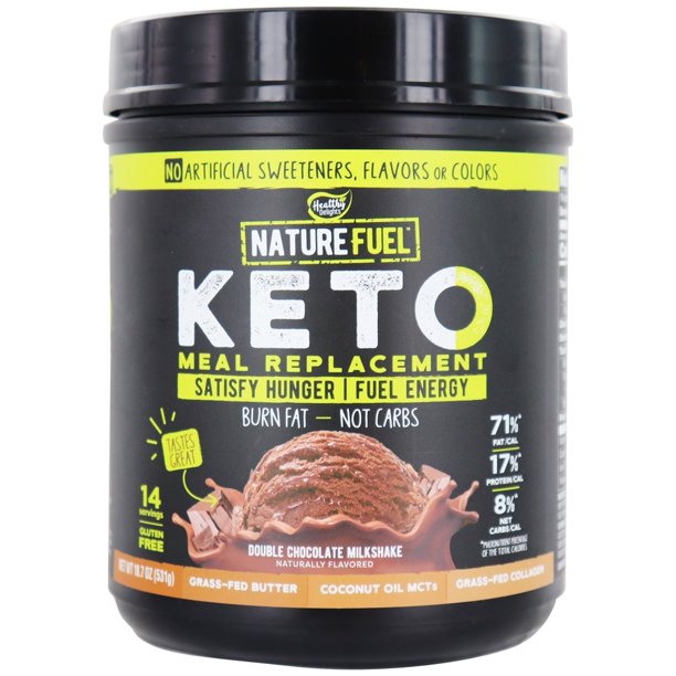 Nature Fuel Keto Meal Replacement Powder 14 Servings Double Chocolate
