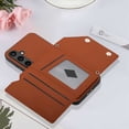 thumbnail image 4 of Mantto for Samsung Galaxy S23 FE Wallet Case, Double Magnetic Clasp Back Flip Kickstand with RFID Blocking Credit Card Holder Folio Durable Leather Phone Cases for Women Men Girls,Brown, 4 of 8