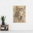 thumbnail image 2 of Upcycled Music Book Page Singer Portrait Illustration Extra Large XL Wall Art Poster Print, 2 of 3