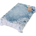 thumbnail image 5 of Coolnut Christmas Snowman Tablecloth, Waterproof Washable Polyester Square Table Cover, Durable Tablecloth for Kitchen Dining Table Party Decor, 54"X 72", 5 of 7
