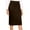 Brown, variant on Women's Midi Skirt Basic Elastic Waist Knee Length Slim Fit Stretch Ponte Pencil Office Solid Skirts NEWSK40 Mustard M