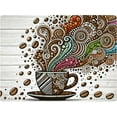 thumbnail image 2 of Set of 4 Cork Backed Placemats, Kitchen and Dining Table Decoration Design Hard Placemat 12" x 18", 2 of 3