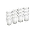 thumbnail image 3 of 12 Veladoras Votiva En Vaso Liso 100% Parafina Pura Xtellar blanco, 3 of 4