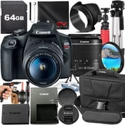 Canon EOS Rebel T7 DSLR Camera Bundle with 18-55mm Zoom Lens + 64GB Card + Case + Tripod + SV Premium Accessory (International Version)