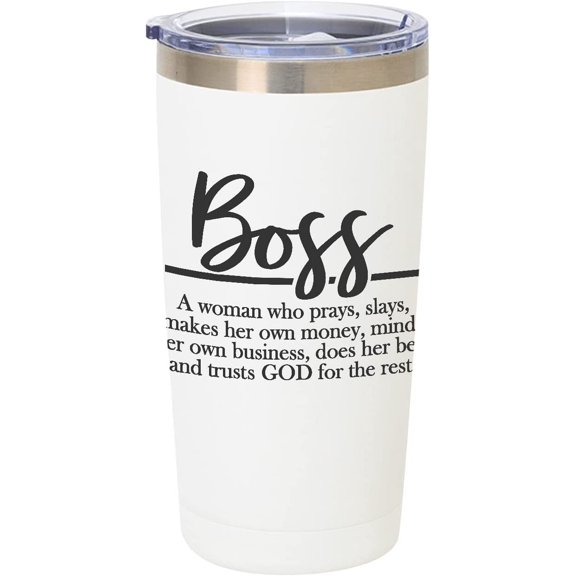 Boss Lady Gifts for Women Tumbler, Bosses Day Gifts - Boss Christmas Gifts for Women Boss - Women Boss Birthday Gifts, 20 oz Stainless Steel Insulated Travel Tumbler Cup