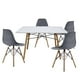thumbnail image 1 of Set Comedor Oslo Mundo In Melamina 120cm Blanco 4 Sillas Eames Gris, 1 of 8