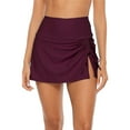 thumbnail image 1 of Women Swim Skirt Drawstrings Sides Swim Shorts Bathing Suit Skirted Swimsuit Bottom, 1 of 6