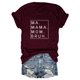 thumbnail image 1 of Camiseta holgada de manga corta con estampado de letras MA Mama Mom Bruh: estampado de letras moderno, cómoda y casual., 1 of 3