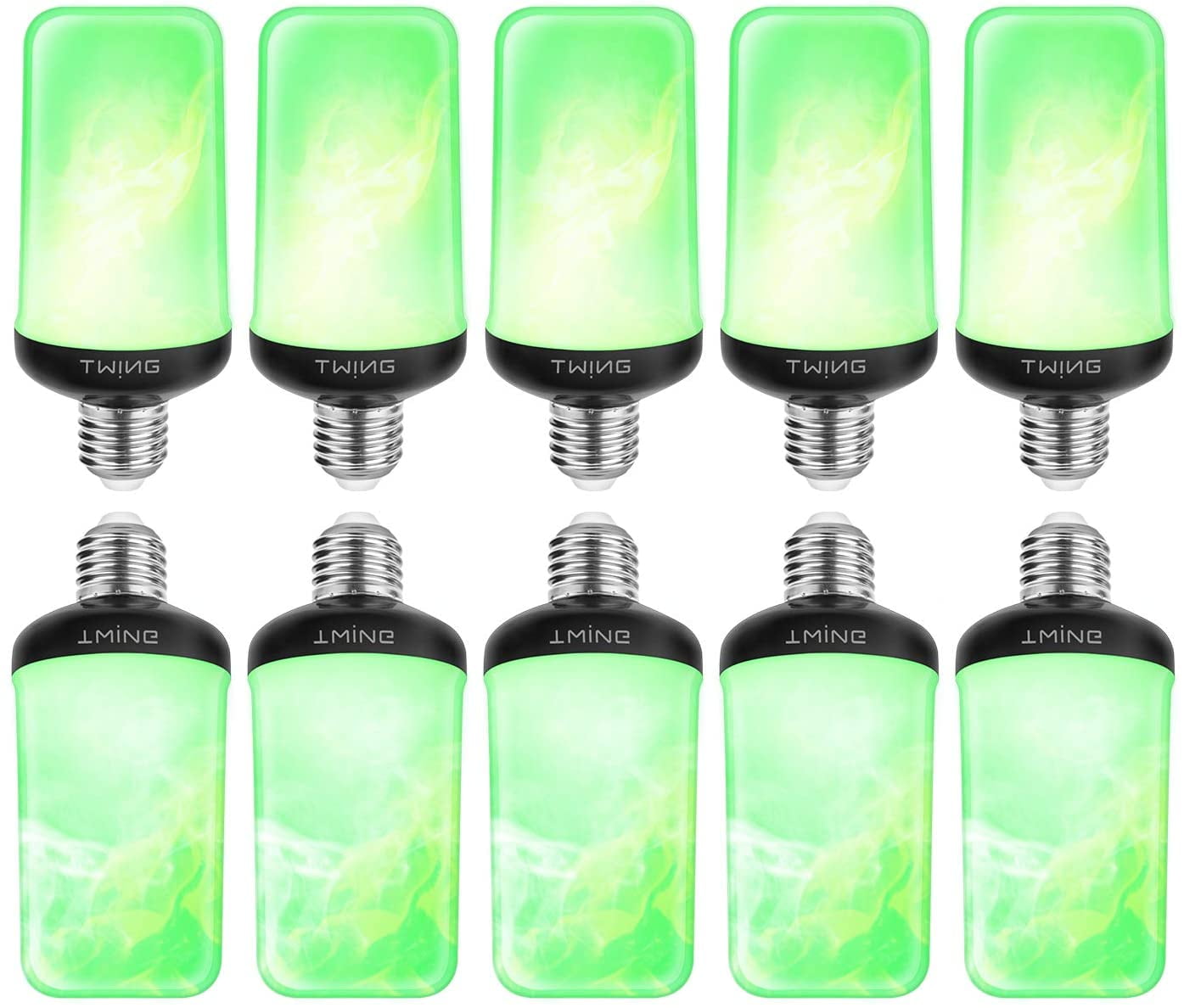 D Flame Effect Fire Light Bulbs (Green) 108 D 6W ...