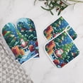thumbnail image 5 of Funny Santa Claus Christmas Oven Mitt And Pot Holder Set Oven Glove for Kitchen Baking Cooking Grilling, 5 of 6