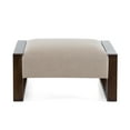 thumbnail image 7 of Christopher Knight Home Modern Ottoman with Padded Top, Solid Wood Legs, Beige, 7 of 7
