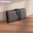 thumbnail image 3 of Cartera larga Montana West para mujer con bloqueo RFID y doble pliegue, 3 of 6