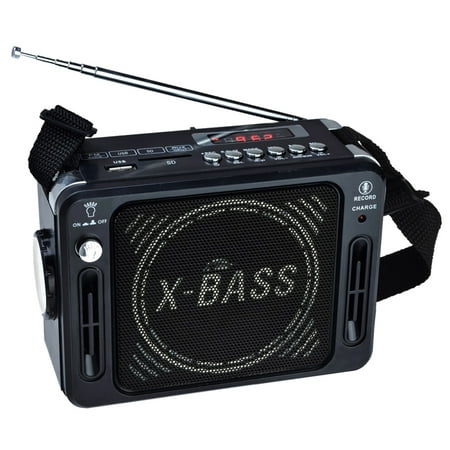 QFX Karaoke Multimedia Speaker with FM Radio- Black