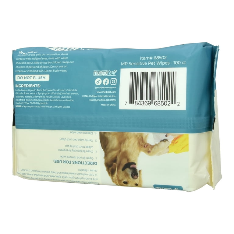 Multipet Sensitive Area Pet Wipes, 100 Count photo 4