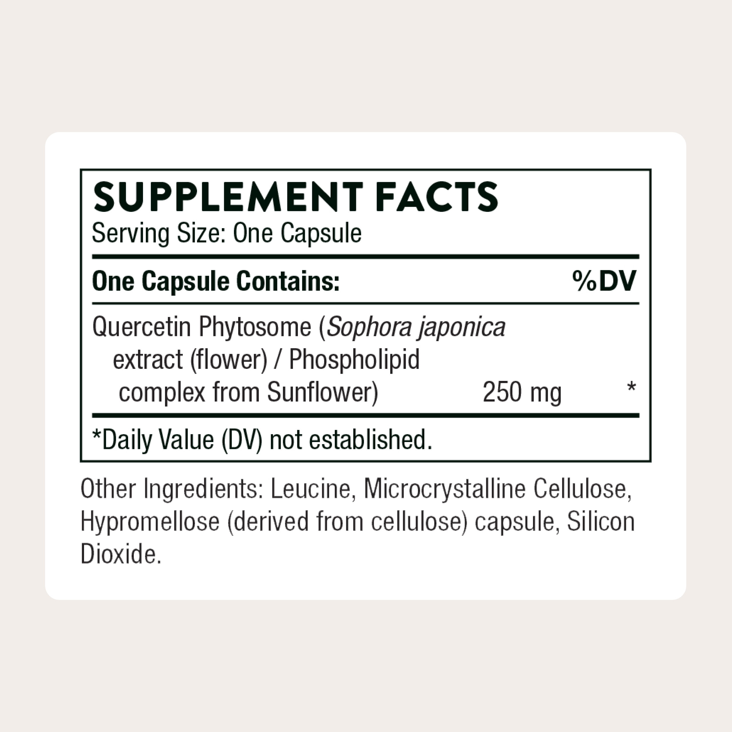 THORNE - Quercetin Phytosome - Exclusive Phytosome Complex for Immune Health, Respiratory Support, and Seasonal Allergy Relief* - 60 Capsules