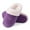 Purple, variant on Fuzzy Slippers for Women Chenille Knit Fleece Slippers Memory Foam House Shoes, Purple, Size 8-9