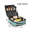 thumbnail image 3 of FORMRS Travel Makeup Bag Large Capacity Train Case Cosmetic Organizer with Adjustable Dividers, Capybara Splash, 3 of 8