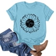 thumbnail image 2 of Enjoytime Womens Tops Floral Printed Crewneck Short Sleeve Tee Shirts Spring Summer Trendy Casual Plus Size Tops, 2 of 6