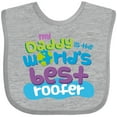 thumbnail image 3 of Inktastic Daddy Worlds Best Roofer Boys or Girls Baby Bib, 3 of 4