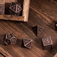 thumbnail image 4 of Cusdie Metal DND Dice Set, 7 die Metal Polyhedral D&D Dice Set Serrated Edge Dice for DND Dungeons and Dragons TTRPG Role Playing Games, 4 of 5