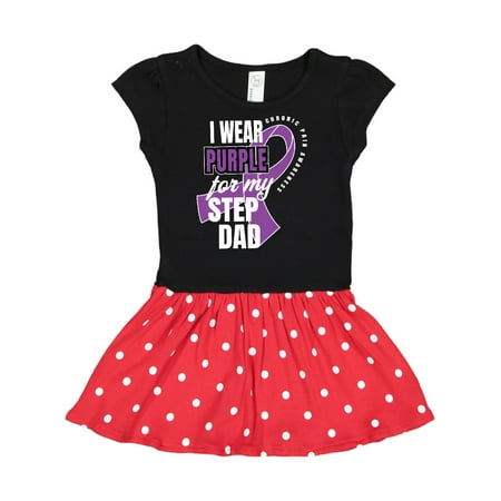

Inktastic Chronic Pain I Wear Purple For My Step Dad Gift Toddler Girl Dress