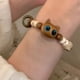 thumbnail image 5 of Pulseras para mujer, regalos para mujer, pulsera de cuentas tonta y linda, pulsera exquisita para novias de minorías femeninas, pulsera de cerámica para parejas linda y versátil, pulsera de madera, 5 of 5