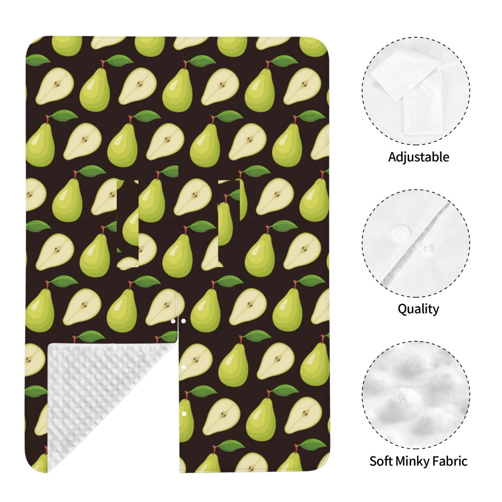Car Seat Cover Baby - Cute Lime Green Pear Black Breathable Infant Car Seat Cover for Baby Carseat, Lightweight Comfort Baby Essentials Must Haves Newborn Stuff for Girl Boy