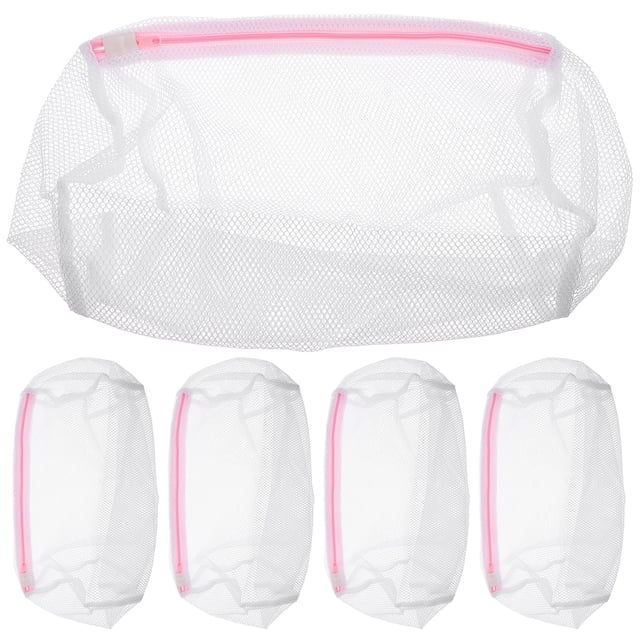 5 Pcs Sac à Linge en Maille Fine en Forme de Cylindre Sac à Linge Délicat