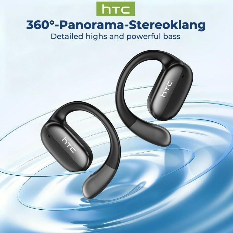 HTC NE58 Open Ear Wireless Earbuds Bluetooth 6.0 with Touch Screen