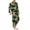 thumbnail image 2 of Sikiie Camouflage Dinosaur Mens Pajama Set, Soft Warm Long Sleeve Sleepwear, Cozy Button-Down Pjs for Men-Large, 2 of 7