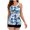 Light blue, variant on matoen Tankini Swimsuits for Women Retro Bathing Suits Two Pieces Modest Swimming Wear Sports Tank Tops with Boyshorts